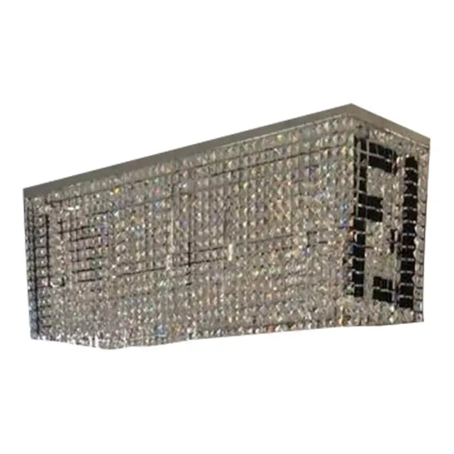 JC Fendi Modern Rectangular Crystal Chandelier