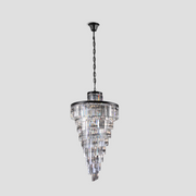 Apex Odeon Spiral Tiered/ Layered Crystal Fringe Chandelier