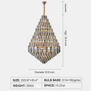 Extra Large D47.2â€?H70.9â€?Luxury Modern Chandeliers For Hotel Lobby Hallway Foyer / Staircase Living Room