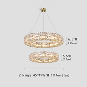 Mia Round Crystal Multi-Ring Chandelier