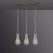 Raindrop Linear Chandelier 3-Light 22"