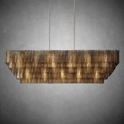 Sirena Smoke Rectangle Chandelier 77"