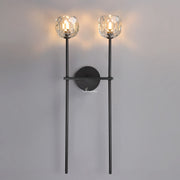 Bille De Crystal Smoke Glass Double Grand Wall Sconce