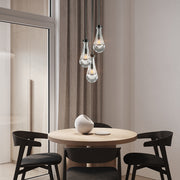 Raindrop 3-Light Rod Round Chandelier