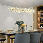 Modern Stylish Long Crystal Chandelier