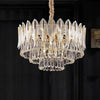 JC Flake 3-Tier Crystal Chandelier 32"