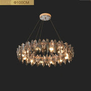 JC Flora Crystal Ring Chandelier 39"