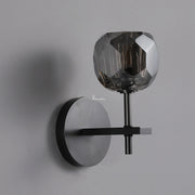 Bille De Crystal Glass Short Wall Sconce