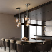 Raindrop 3-Light Rod Round Chandelier