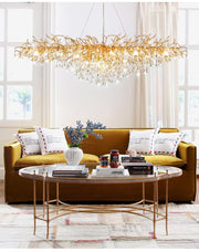 JC Teardrop Branch Raindrop Tree Crystal Chandelier