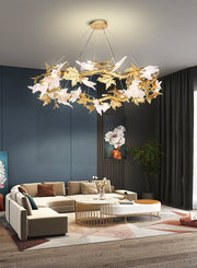 JC Branch Maple Leaf Crystal Chandelier