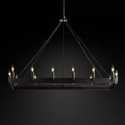 JC Caminare Vintage Candelabra Rectangular Chandelier