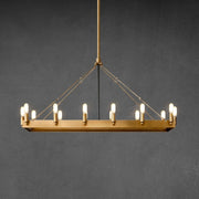 JC Caminare Vintage Filament Rectangular Chandelier