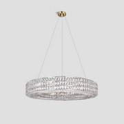 Round Halo K9 Crystal Ring Chandelier