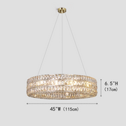 Round Halo K9 Crystal Ring Chandelier