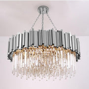 Vedir Modern Chrome Round Crystal Chandelier