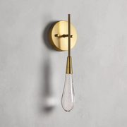 JC Raindrop Glass Solitaire Wall Sconces For Bedroom