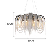 JC Liz Luxury Aluminum Chain Tassel Chandelier