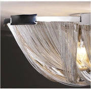 Alisa Luxury Aluminum Chain Tassel Flushmounts - jchandelier