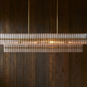 Milo Modern Glass Rectangular Chandelier