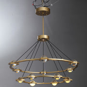 JC Newton Two-Tier Round Chandelier 48", 60"