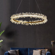 Ring Crystal Golden Round Chandelier