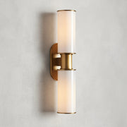 Hollis Modern Milk Glass 2-Light Wall Sconce