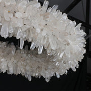 Rosalie Modern Clear Geode Quartz Crystal Oval Chandelier 47"