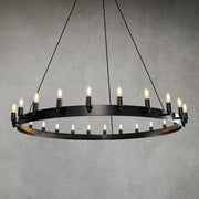 JC Caminare Vintage Round Chandelier Black Color