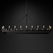 JC Caminare Vintage Filament Rectangular Chandelier