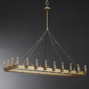 JC Caminare Vintage Filament Rectangular Chandelier