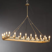 JC Caminare Vintage Candelabra Rectangular Chandelier