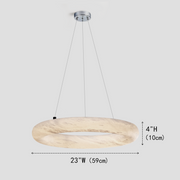 Alabaster Round Ring Living Room Chandelier