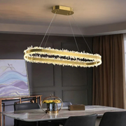 Helena Modern Quartz Crystal Oval Chandelier