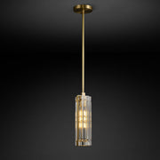 Golden Rectangular Crystal  Pendant Lighting