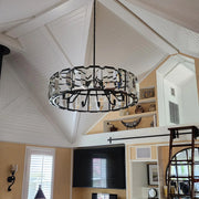 JC Aubrey Crystal Round Chandelier 31"