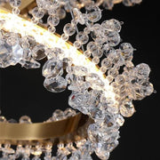 Modern Crystal Golden Chandelier 3-Ring