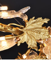 Monroe Branch Maple Leaf Crystal Chandelier