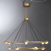 JC Newton Two-Tier Round Chandelier 48", 60"