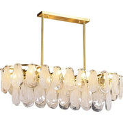 Petal Shaped Crystal Rectangular Chandelier