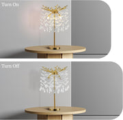 Jchandelier Table Lamp, 14.2'' Modern Crystal Table Lamps for Bedroom Living Room