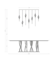 Callista Modern Crystal Linear Dining Room Chandelier