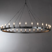 JC Caminare Vintage Round Chandelier Black Color