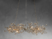 Eamon Crystal Flowers Creative Linear Chandelier 43", 68"