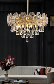 Copper Postmodern Luxury Crystal Chandelier