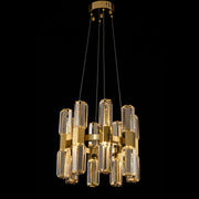 JC Olivia 3-Tier 32" Round Crystal Led Chandelier