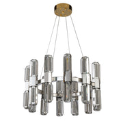 JC Olivia 1-Tier Round Crystal Led Chandelier