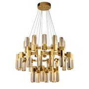 JC Olivia 3-Tier 32" Round Crystal Led Chandelier