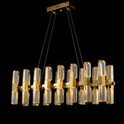 JC Olivia Rectangular / Linear Crystal Led Chandelier