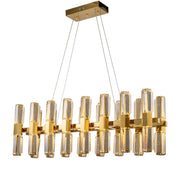 JC Olivia Rectangular / Linear Crystal Led Chandelier